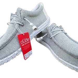 Hey Dude Wally Sox Men’s Slip-on Shoes Color Stone White Size 12